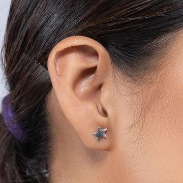 Silver Plain Star Stud 925 Sterling Silver Stud