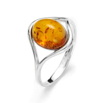 Baltic Amber 925 Sterling Silver Ring