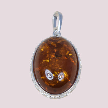 Baltic Amber 925 Sterling Silver Natural Gemstone Pendant