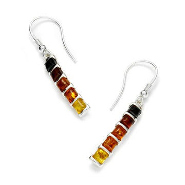 Baltic Amber Hook 925 Sterling Silver Earring