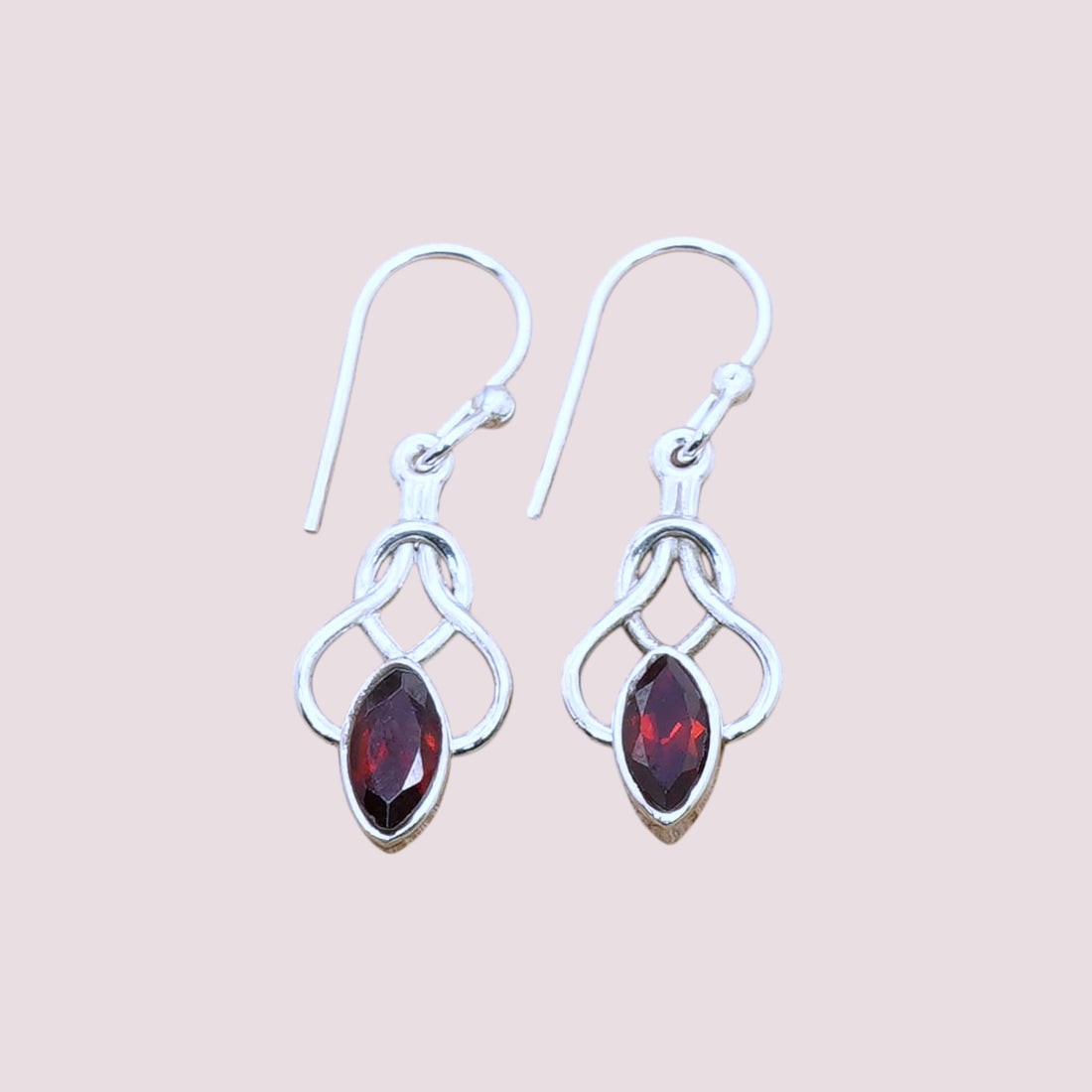 925 Sterling Silver Celtic Knot Drop Earrings