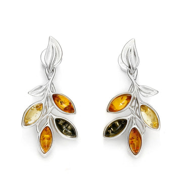 Baltic Amber Hook 925 Sterling Silver Earring