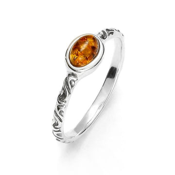 Baltic Amber 925 Sterling Silver Ring