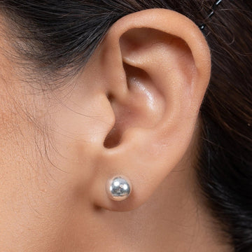Silver Plain Ball Stud 925 Sterling Silver Stud