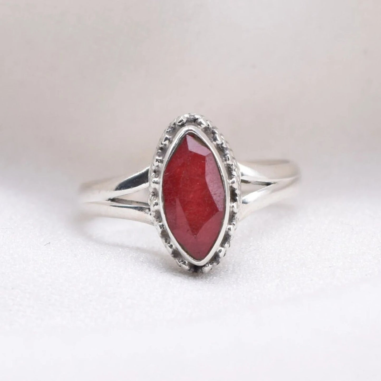 Red Ruby 925 Sterling Silver Ring