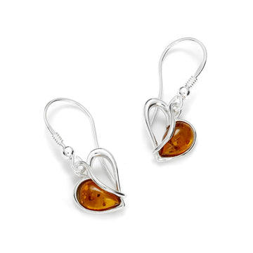 Baltic Amber Hook 925 Sterling Silver Earring