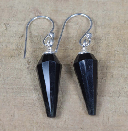 Cut Black Onyx 925 Sterling Silver Earring