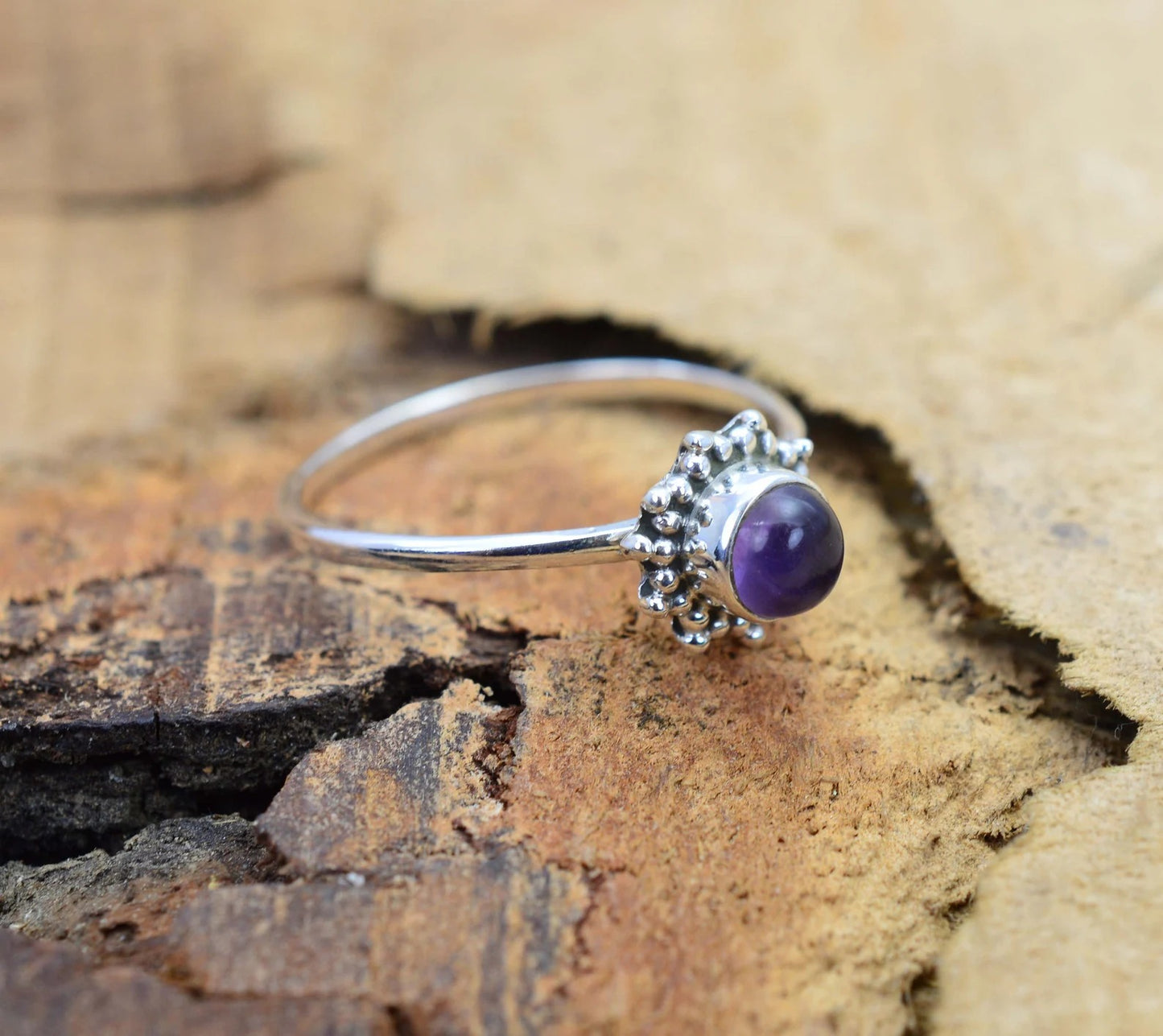 Purple Amethyst 925 Sterling Silver Ring