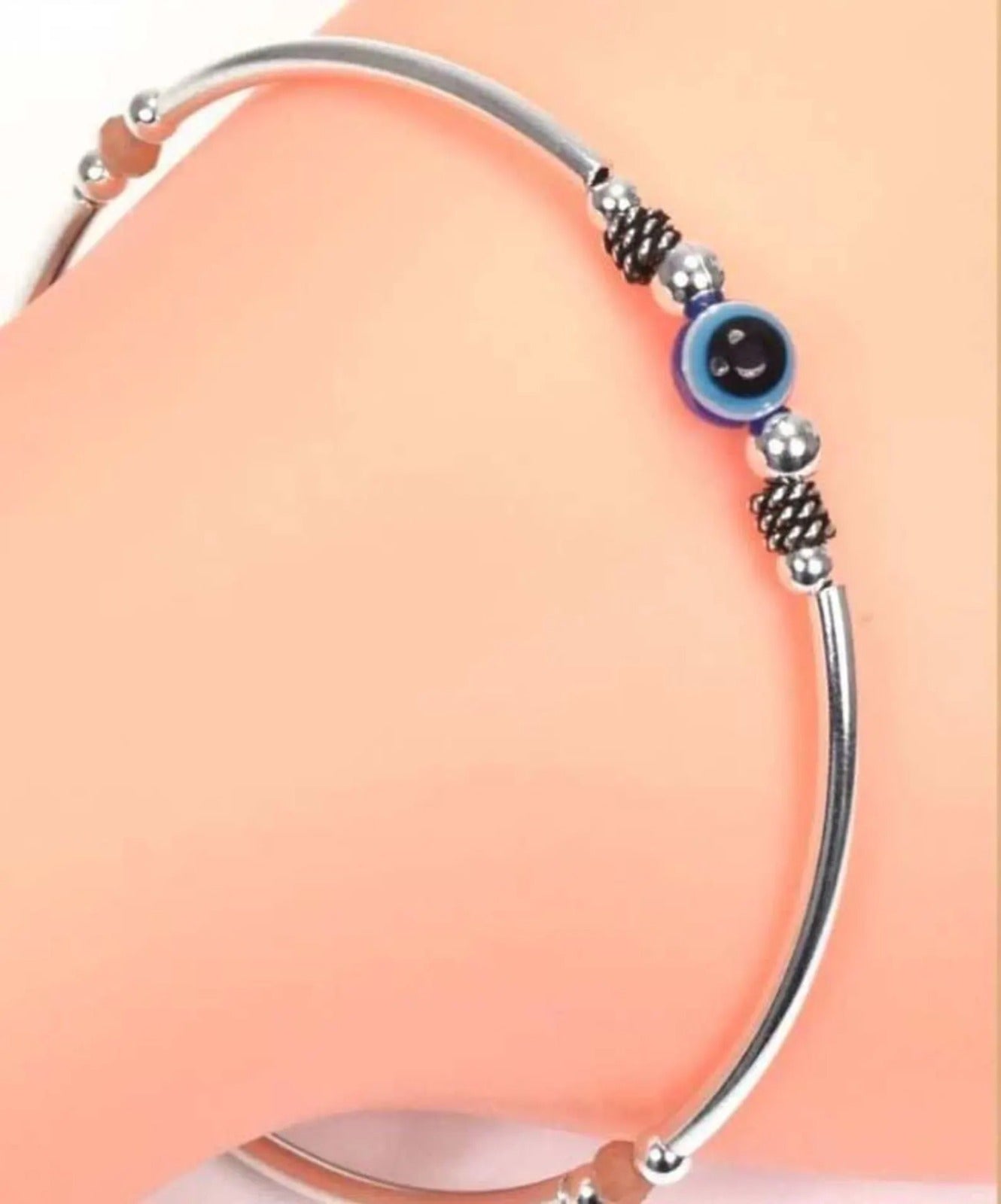 Evil Eye Bracelet 925 Sterling Silver Adjustable Bracelet