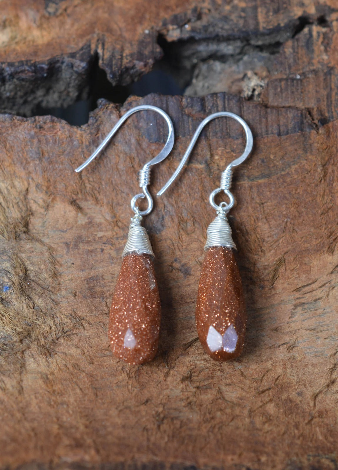 Red Sunstone 925 Sterling Silver Earring