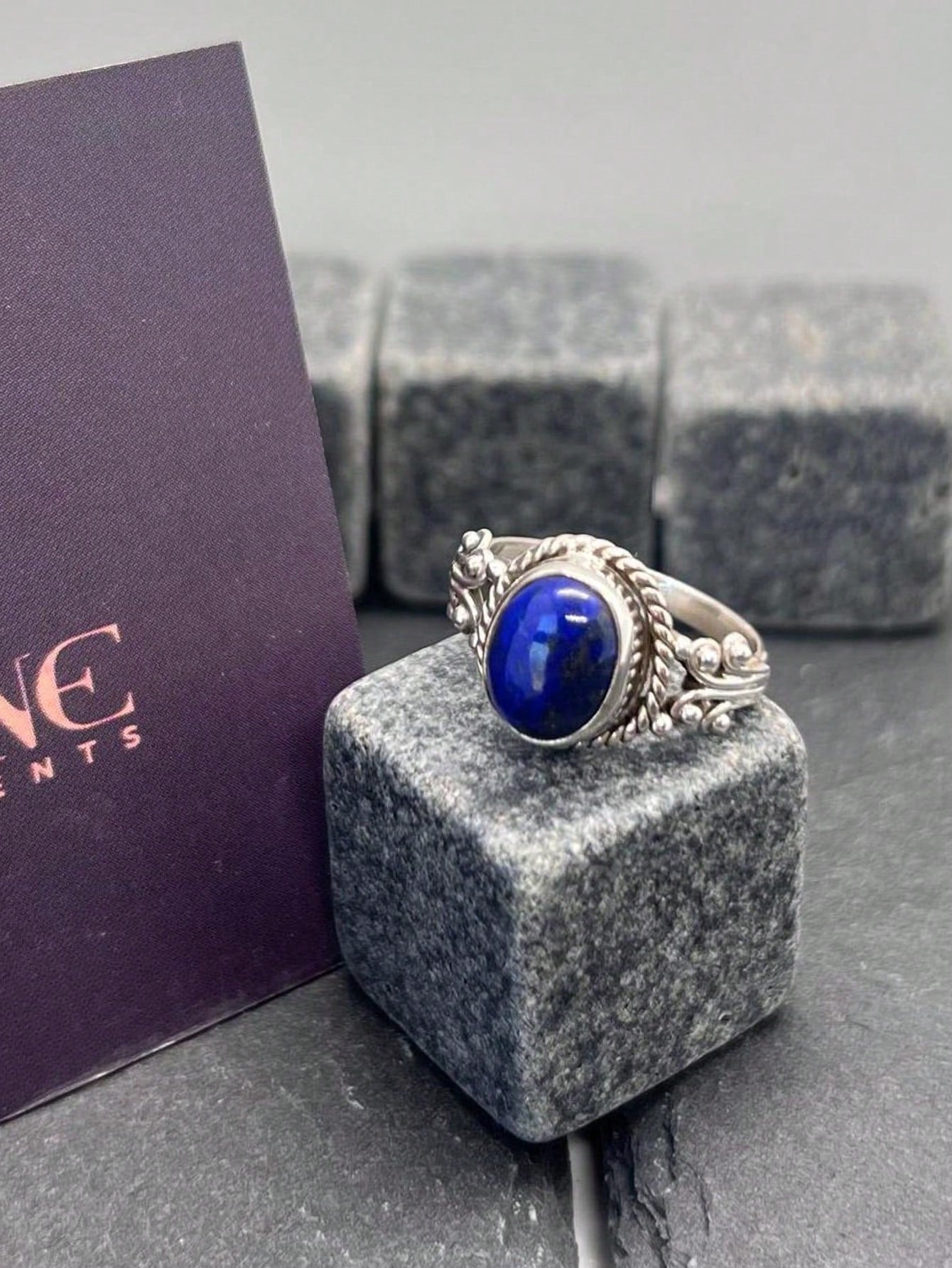 Amour 925 Sterling Silver Natural Gemstone Ring
