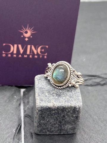 Amour 925 Sterling Silver Natural Gemstone Ring