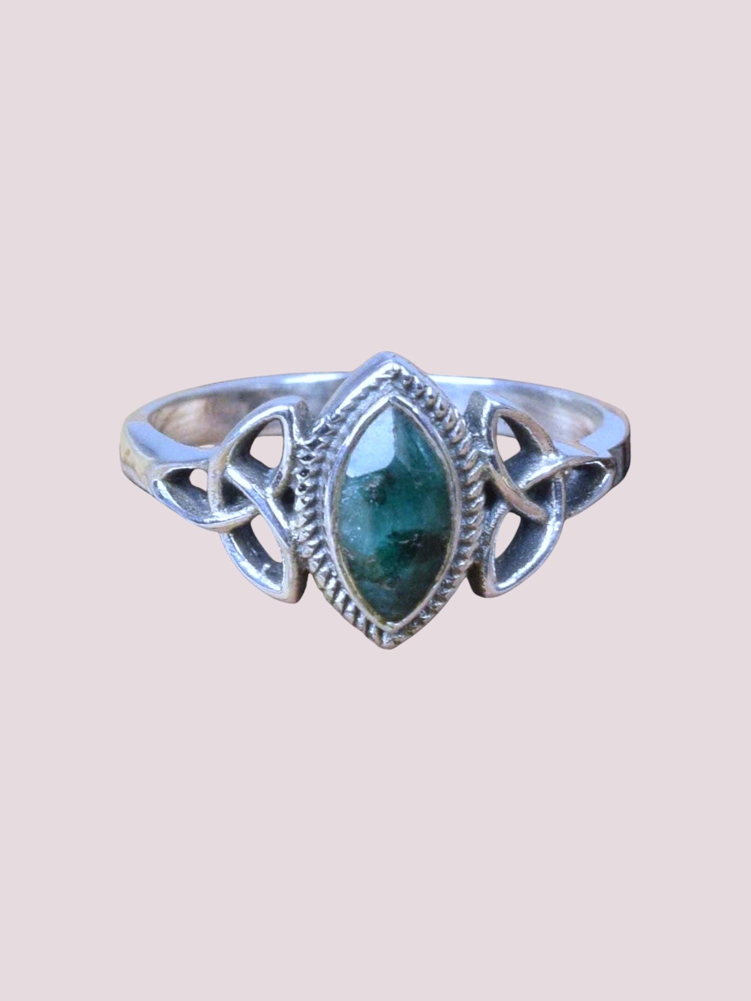 925 Sterling Silver Marquis Faceted Natural Gemstone Ring