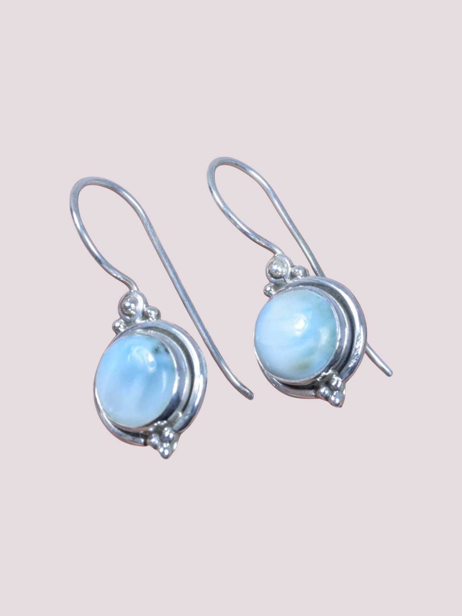 925 Sterling Silver Natural Gemstone Hook Earring