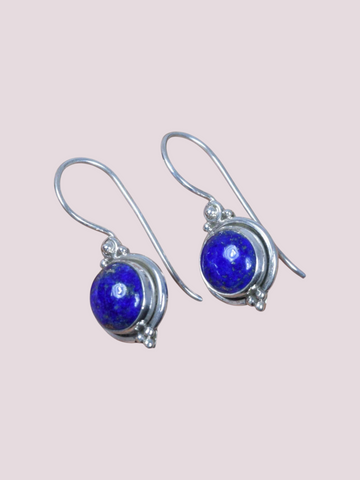 925 Sterling Silver Natural Gemstone Hook Earring