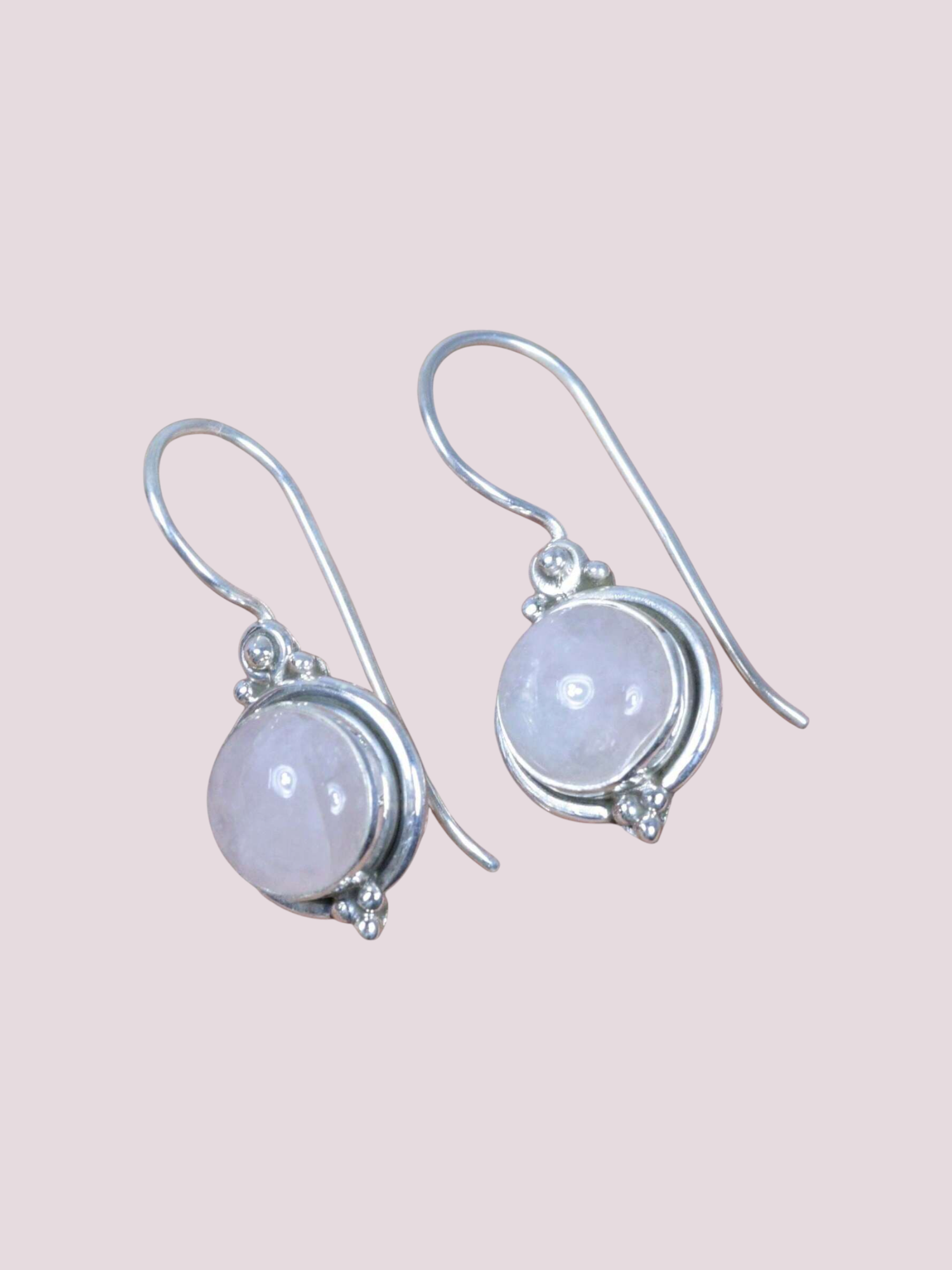 925 Sterling Silver Natural Gemstone Hook Earring