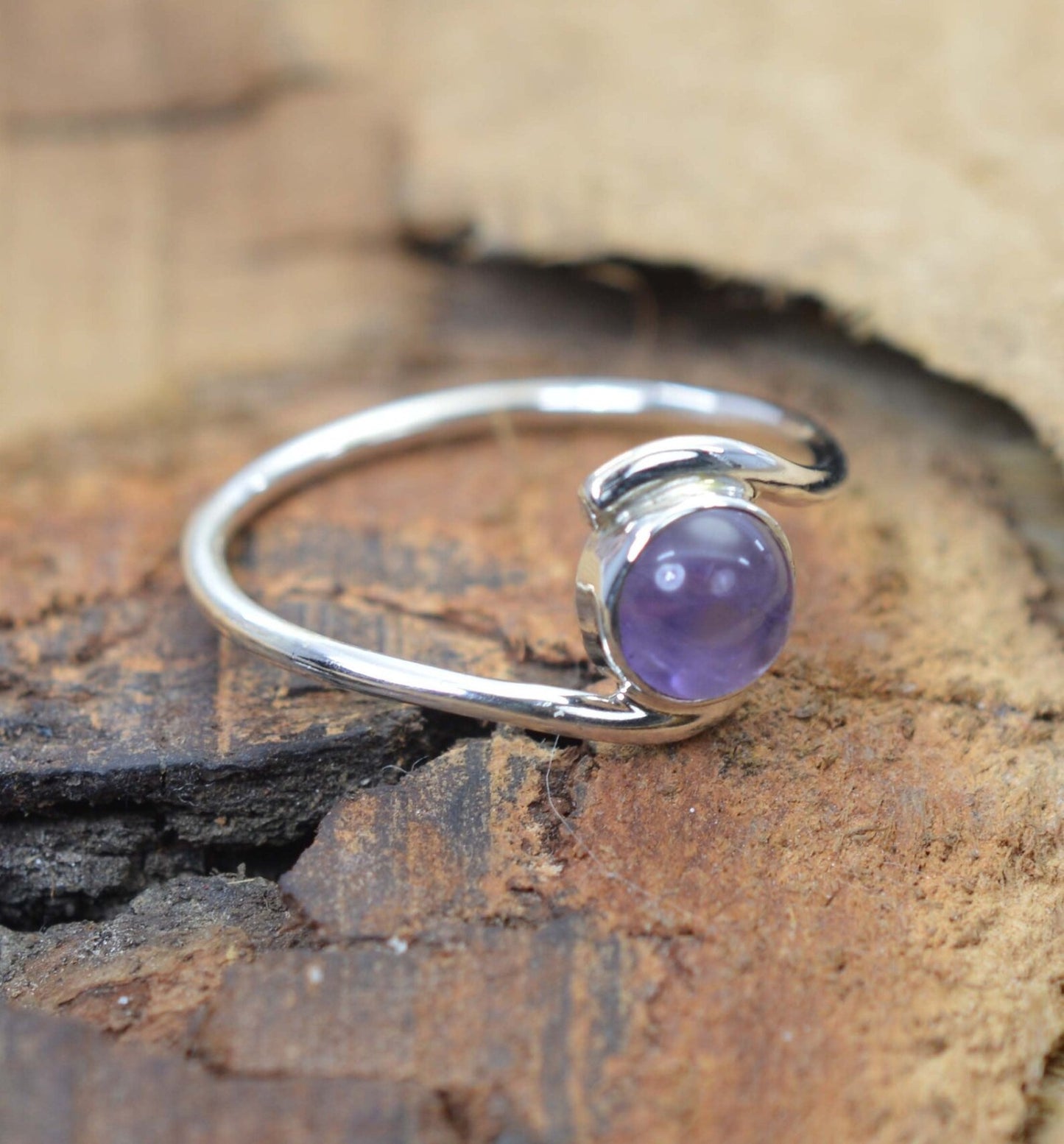 Purple Amethyst 925 Sterling Silver Ring