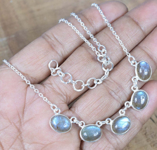 Labradorite 925 Sterling Silver Necklace