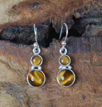 Tiger Eye 925 Sterling Silver Earring