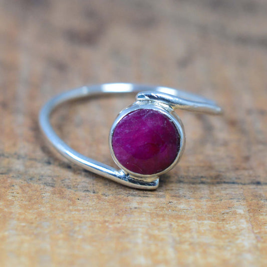 Red Ruby 925 Sterling Silver Ring