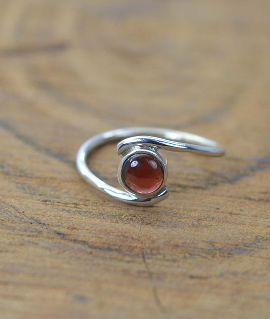 Red Garnet 925 Sterling Silver Ring