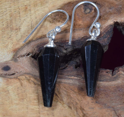 Cut Black Onyx 925 Sterling Silver Earring