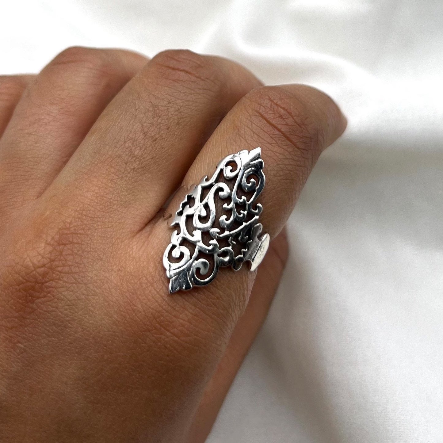 Silver Filigree Ring 925 Sterling Silver Ring