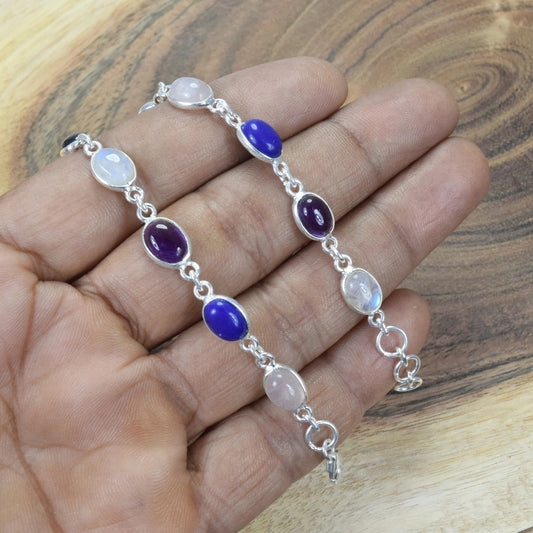 Chakra 925 Sterling Silver Bracelet