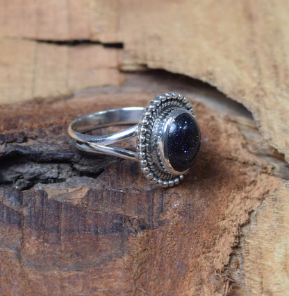 Blue Sunstone 925 Sterling Silver Ring