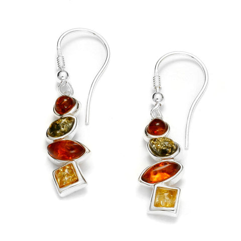 Baltic Amber Hook 925 Sterling Silver Earring
