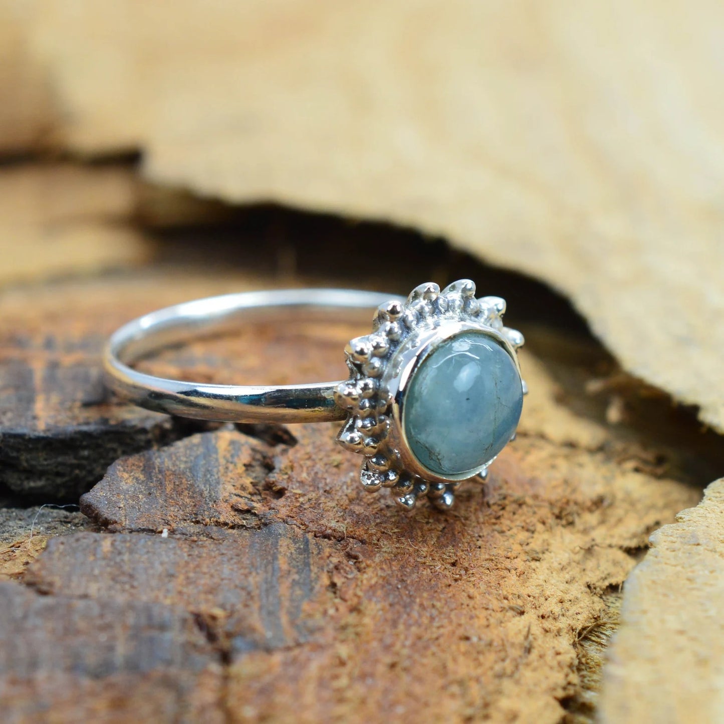 Aquamarine 925 Sterling Silver Ring