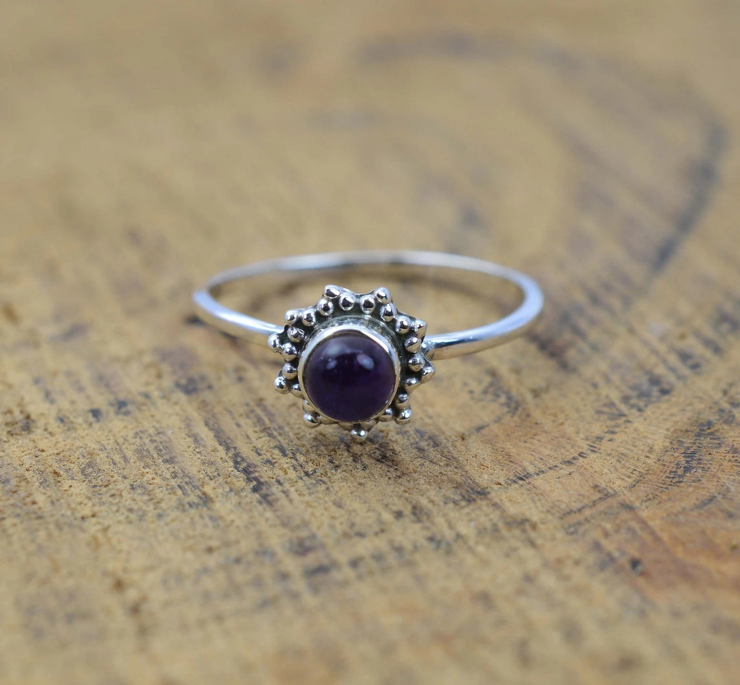 Purple Amethyst 925 Sterling Silver Ring