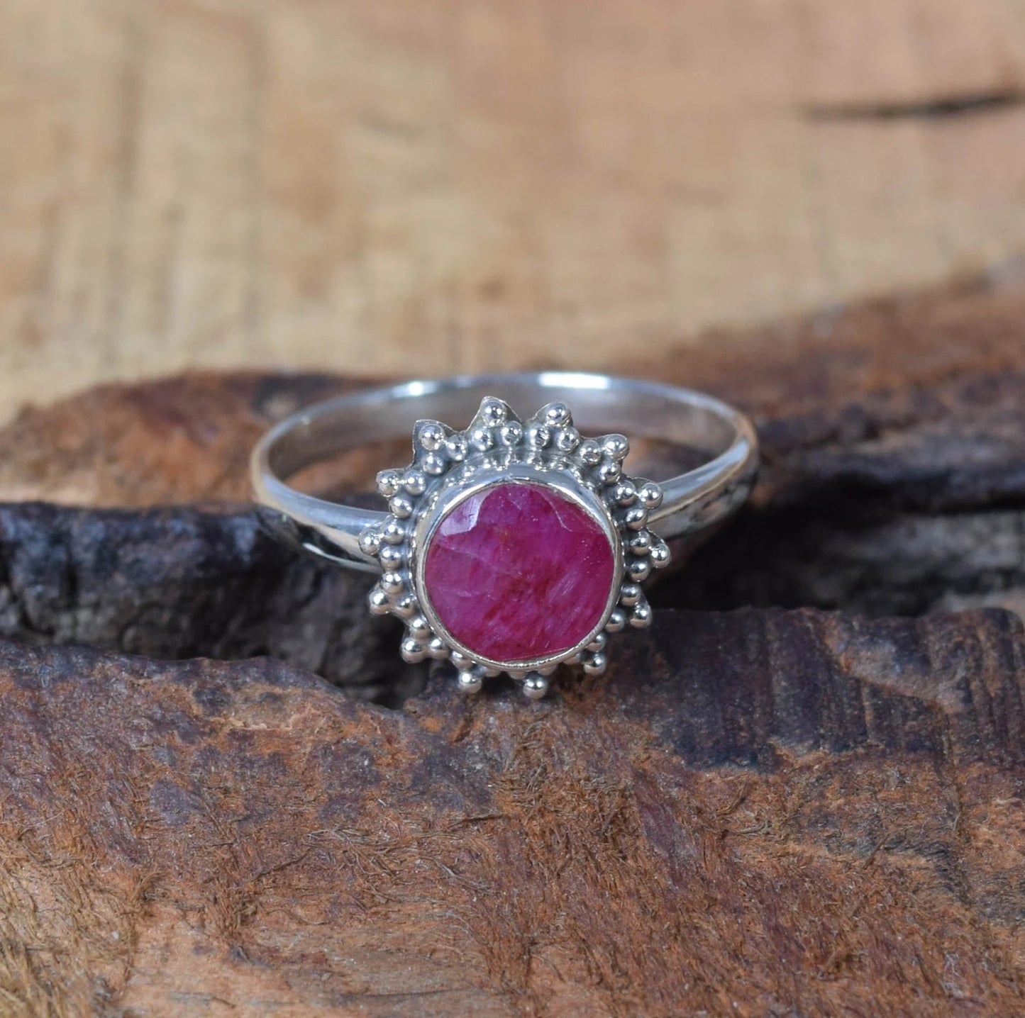 Red Ruby 925 Sterling Silver Ring