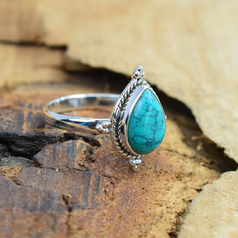 Kismet Blue Turquoise 925 Sterling Silver Ring