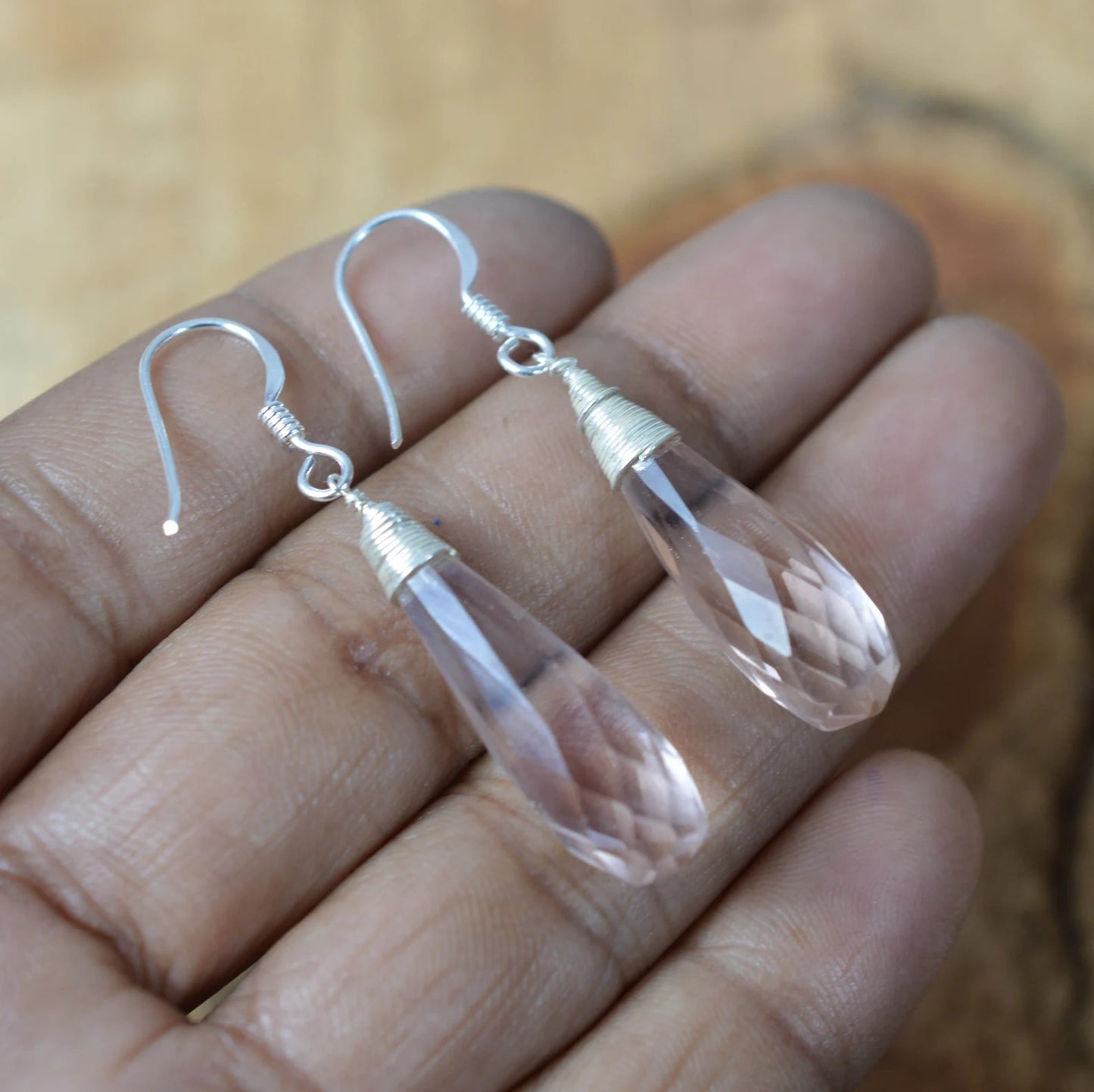 Crystal Quartz 925 Sterling Silver Earring