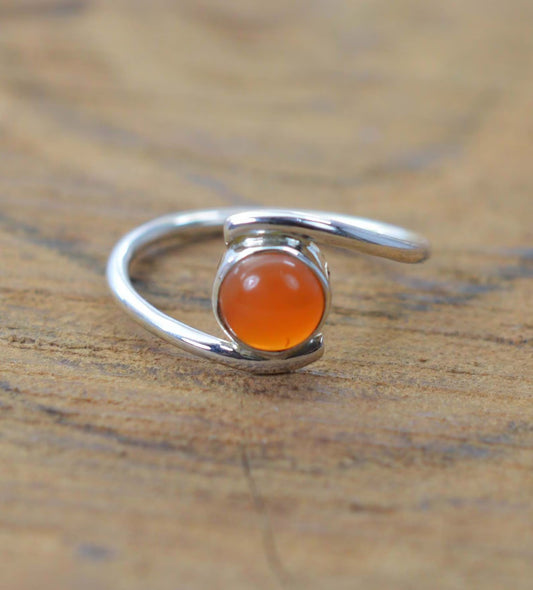 Red Carnelian 925 Sterling Silver Ring