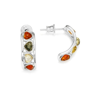 Baltic Amber Hook 925 Sterling Silver Earring