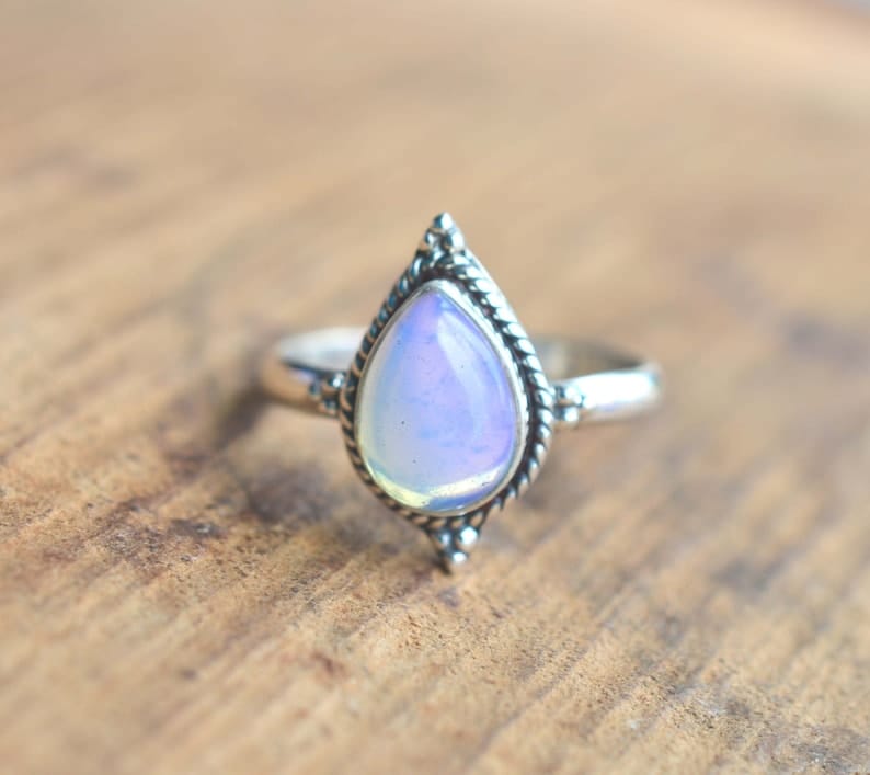 Kismet Milky Opalite 925 Sterling Silver Ring