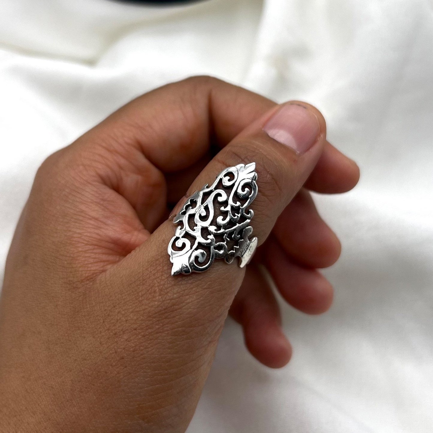 Silver Filigree Ring 925 Sterling Silver Ring