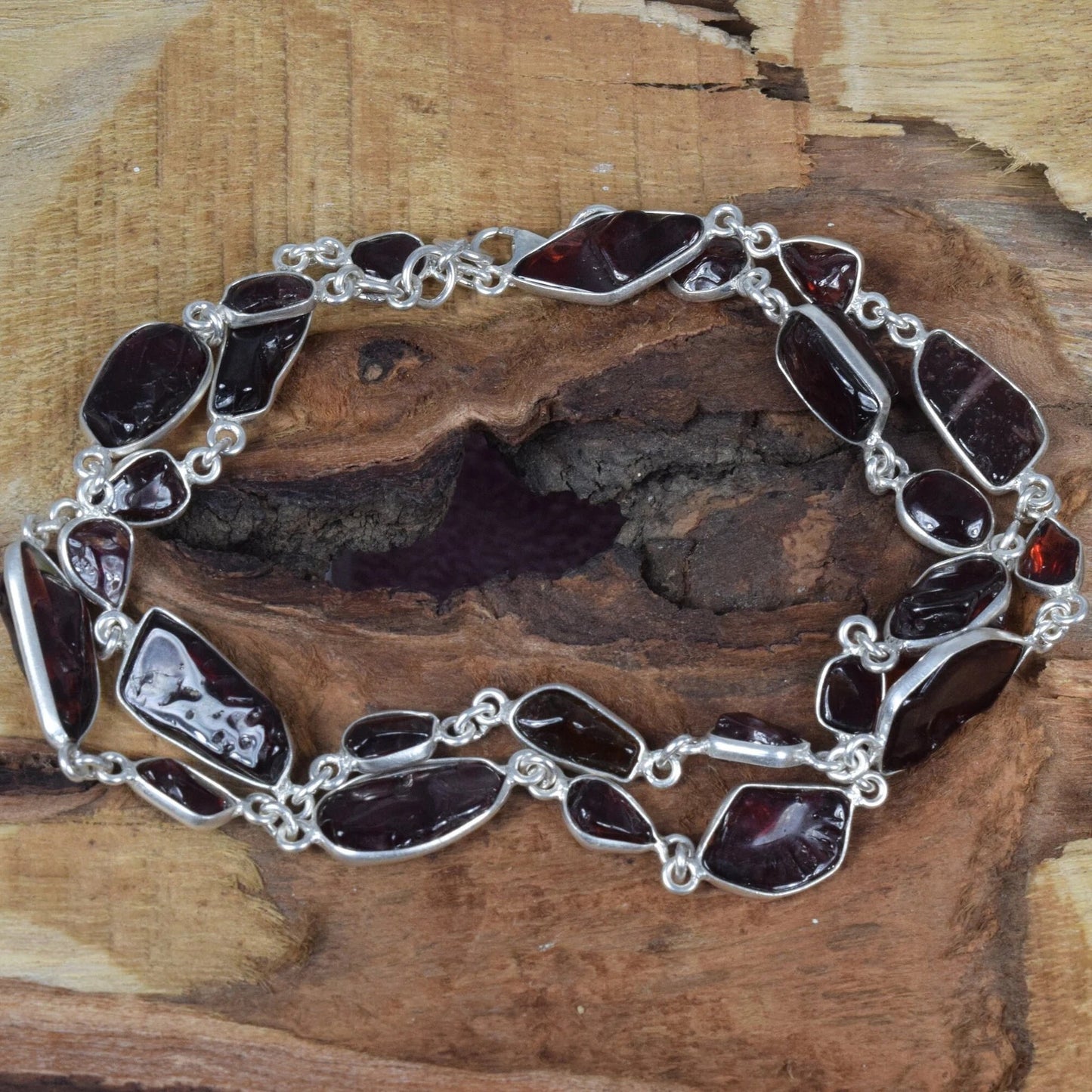 Rough Hessonite Garnet 925 Sterling Silver Necklace (Copy)