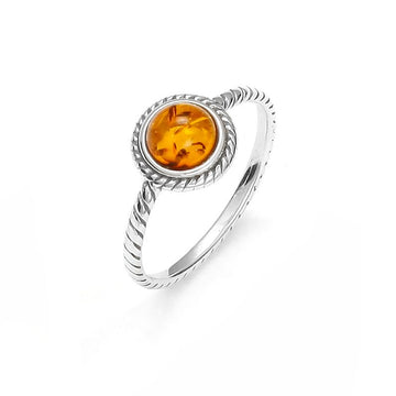 Baltic Amber 925 Sterling Silver Ring