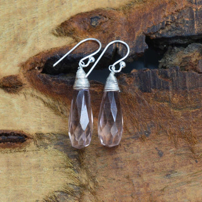 Peach Quartz 925 Sterling Silver Earring