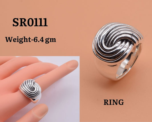 Silver Plain Boho Ring  925 Sterling Silver Ring