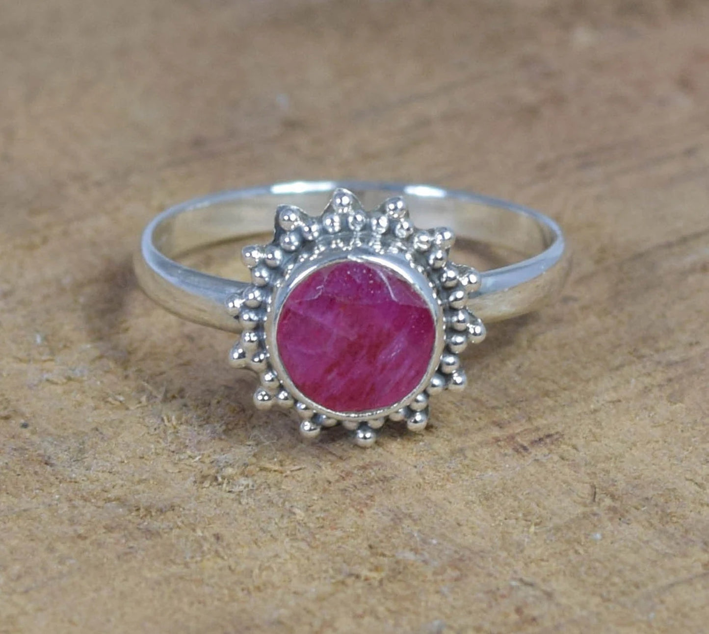 Red Ruby 925 Sterling Silver Ring