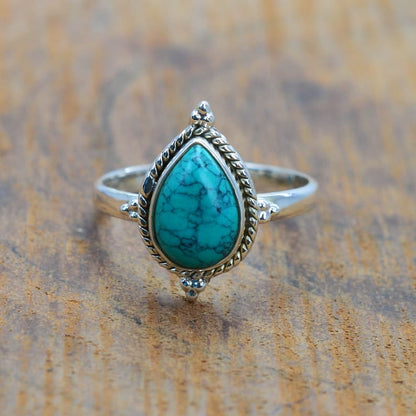 Kismet Blue Turquoise 925 Sterling Silver Ring