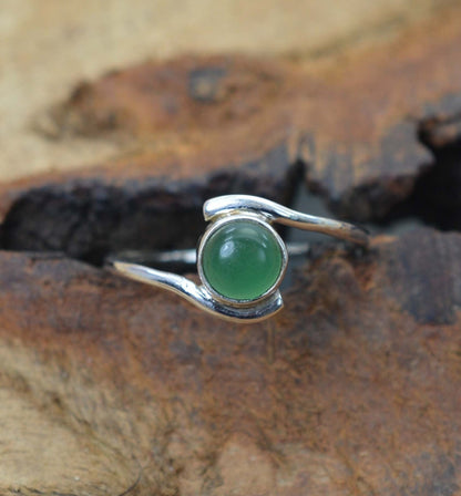 Green Onyx 925 Sterling Silver Ring