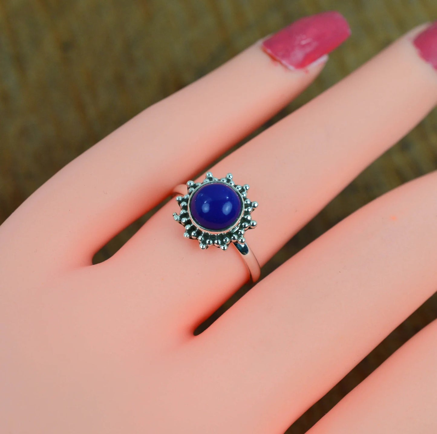 Blue Lapis Lazuli 925 Sterling Silver Ring