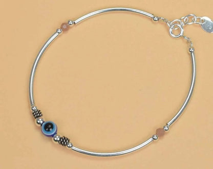 Evil Eye Bracelet 925 Sterling Silver Adjustable Bracelet