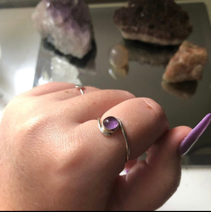 Purple Amethyst 925 Sterling Silver Ring