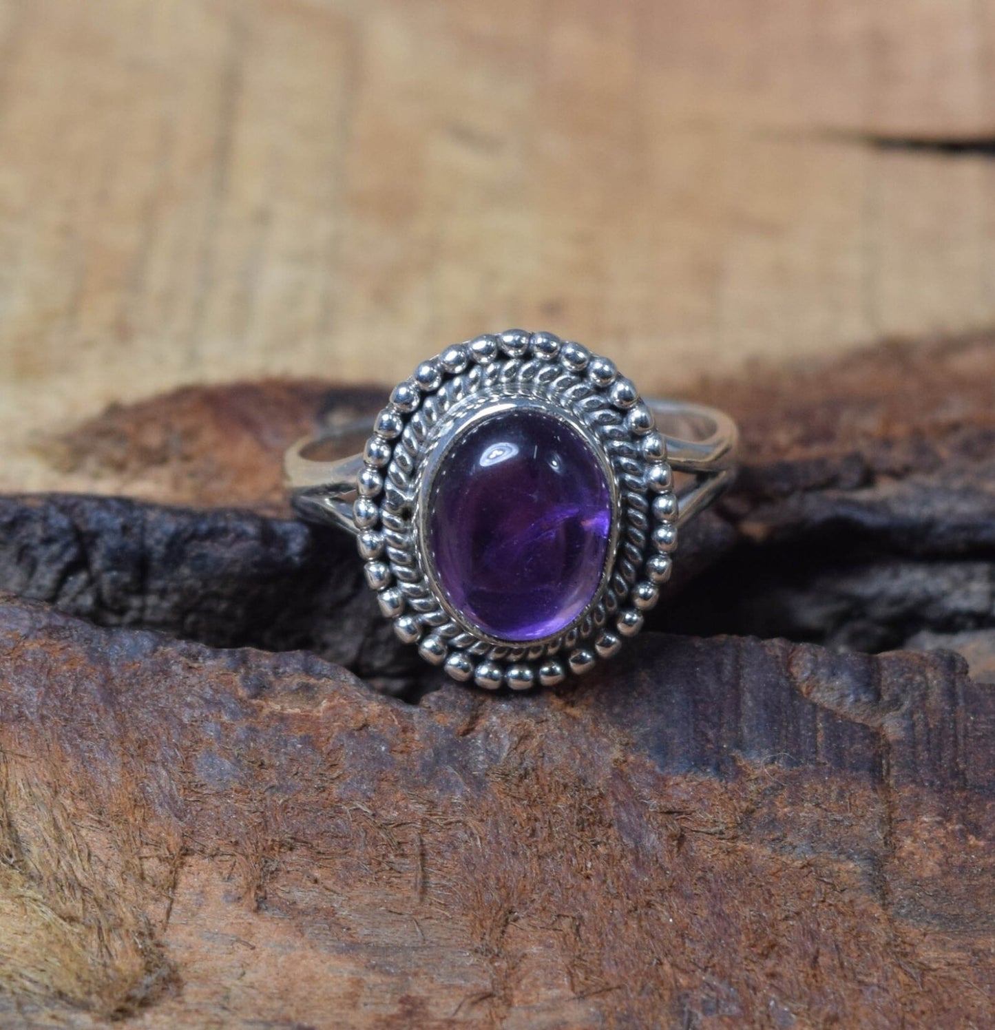 Purple Amethyst 925 Sterling Silver Ring